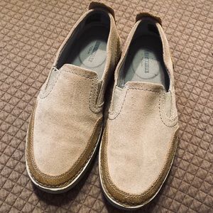Men’s Clark’s Suede and Leather Slip Ons